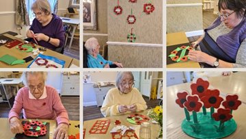 Remembrance Day craft afternoon at Harnham Croft